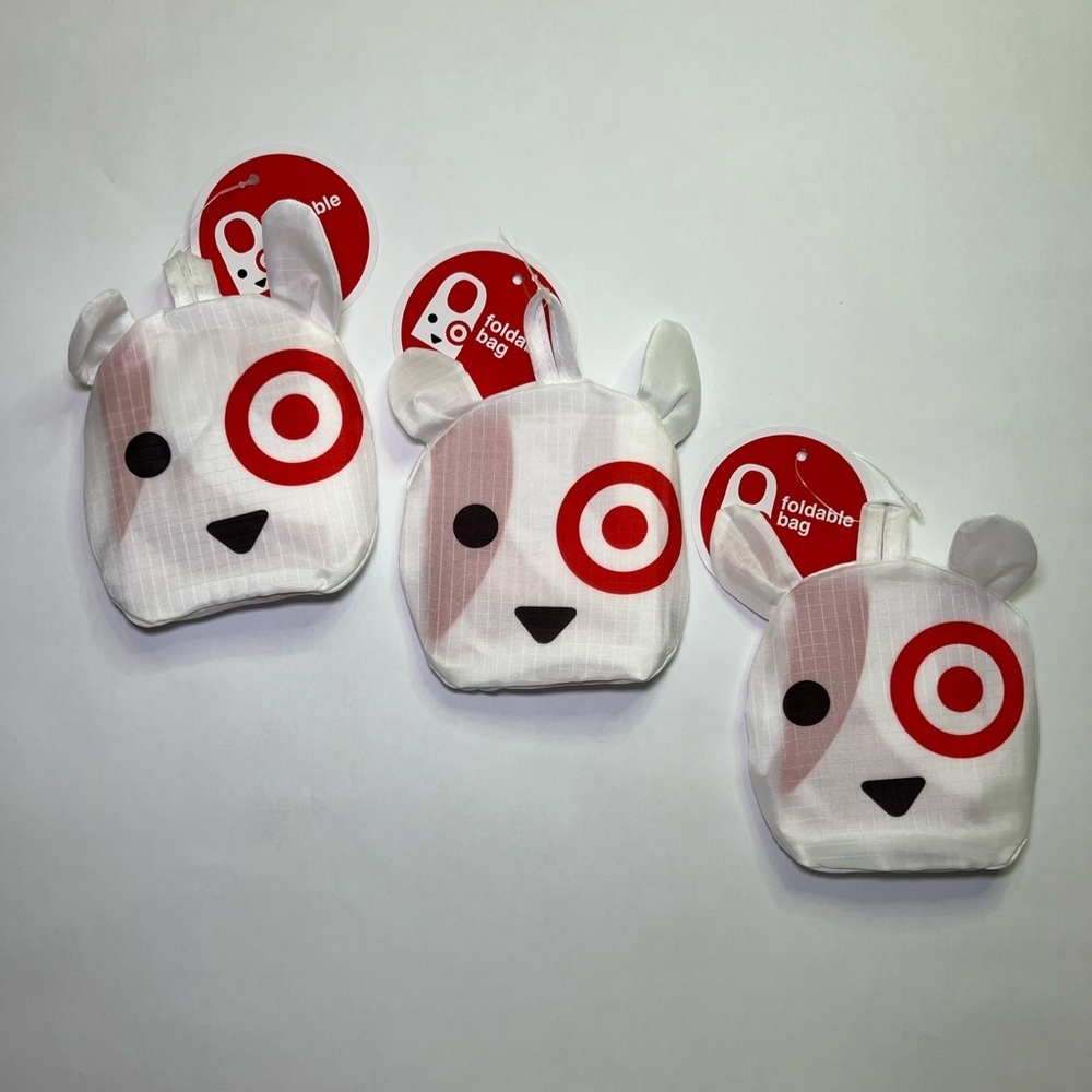 Target Bullseye Foldable Pocket Shoulder Bags - Three Count